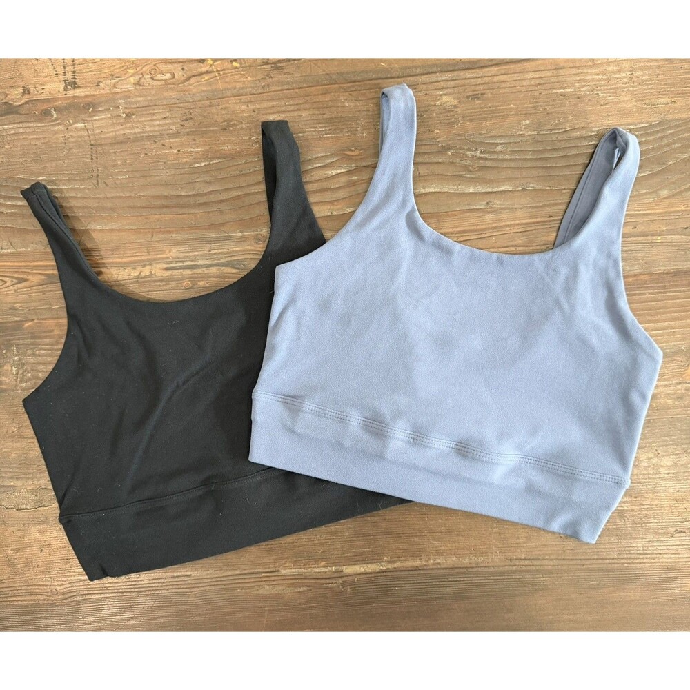 Nike Dri Fit Yoga Bra Lot of 2 Blue Black Small Preowned